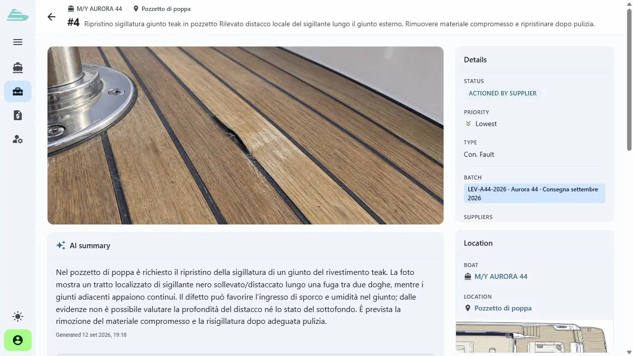 Schermata Sailify: Riepilogo con Sally