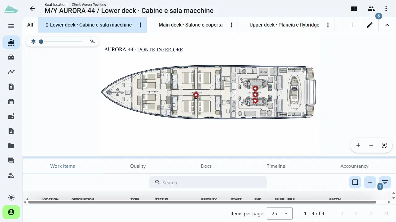 Schermata Sailify: Aurora · lower deck