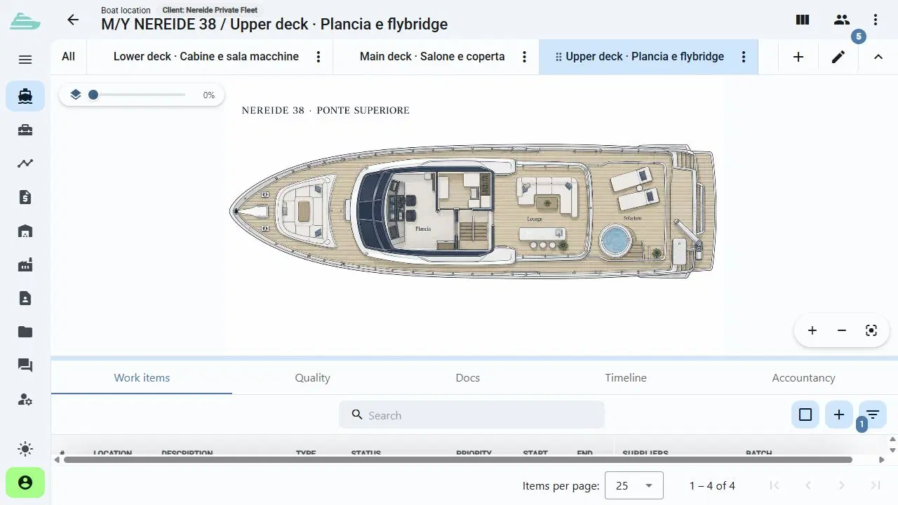 Schermata Sailify: Nereide · upper deck